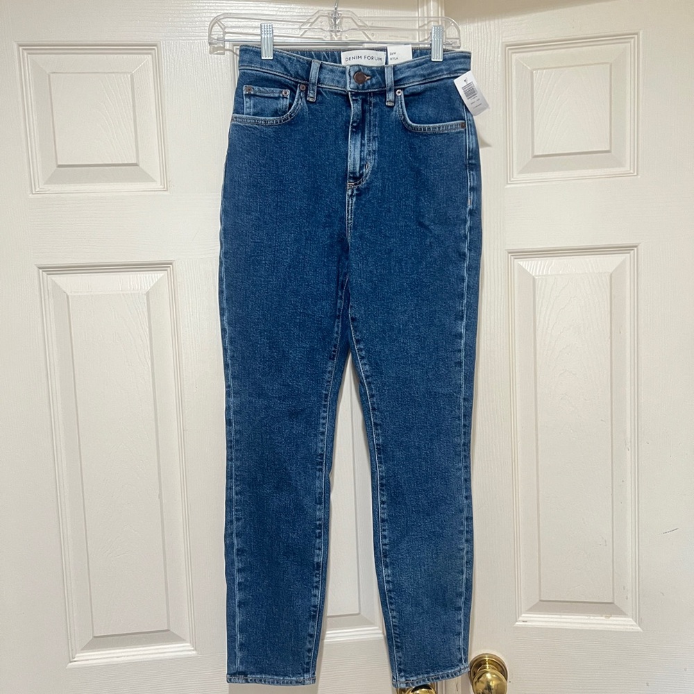 New Aritzia Denim Forum Nyla Hi-Rise‎ Medium Wash Skinny Jean women size 26 W